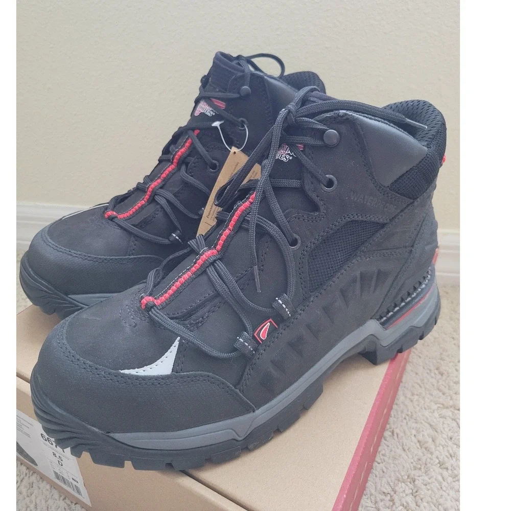 Red Wing 6671 Men's 8.5 D Waterproof Aluminum Toe EH Vibram Work Boots NIB
